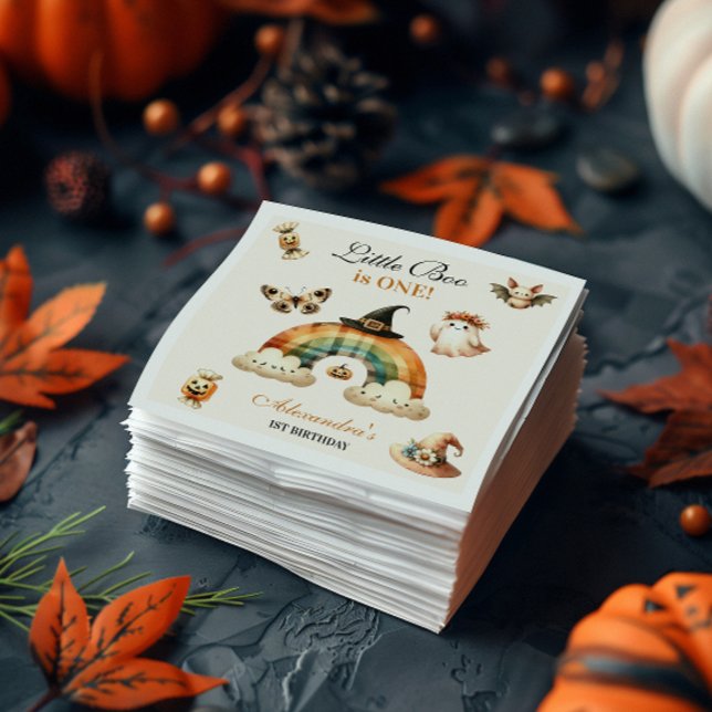 Little Boo Western First Birthday Napkin (Creator Uploaded)