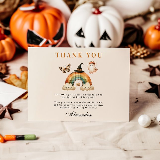 Little Boo Western First Birthday Thank You Card (Creator Uploaded)
