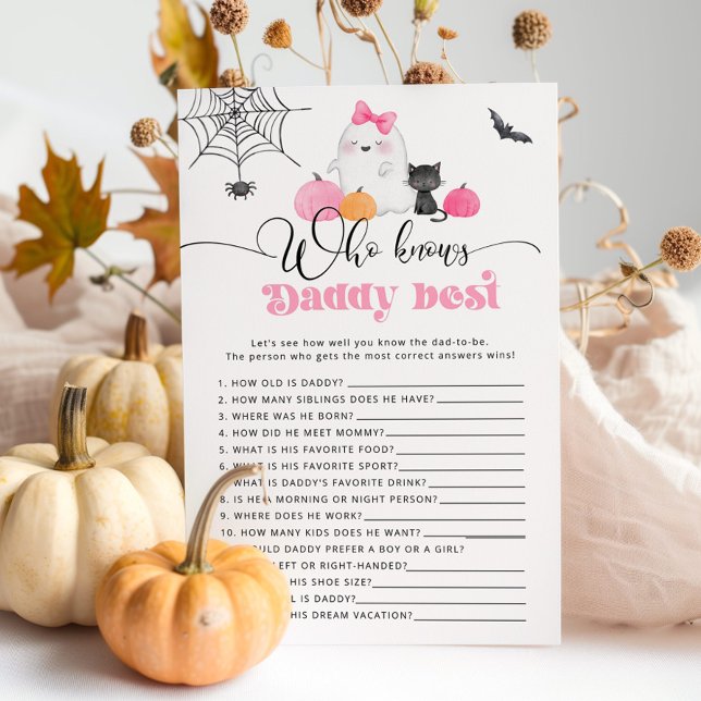 Little Boo Who knows daddy best baby shower game (Creator Uploaded)