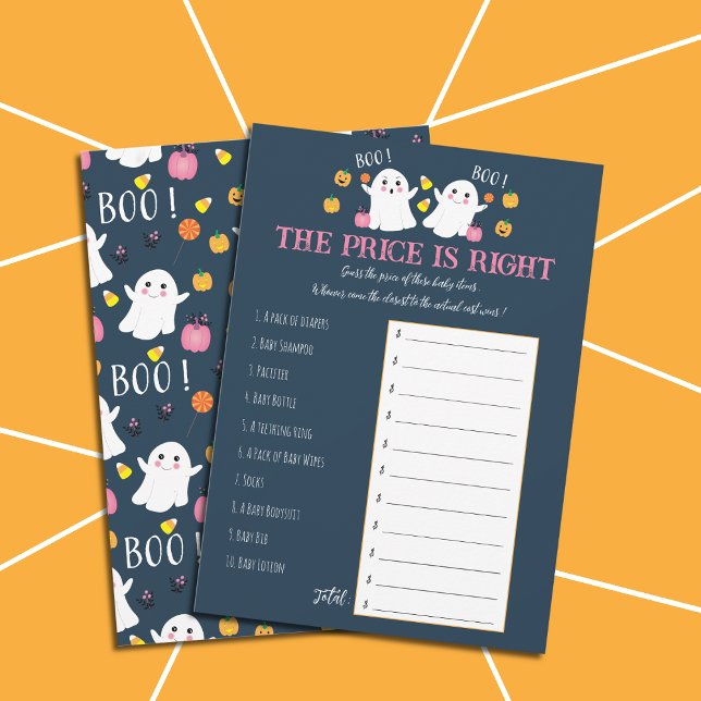 Little Boos - Guess The Price Baby Shower Game Invitation (Creator Uploaded)
