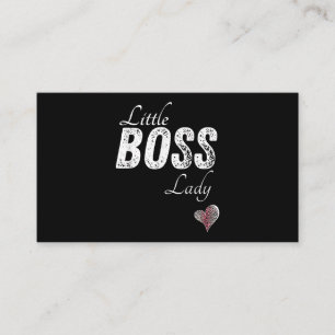 Little Boss Lady Baby Children Toddler Girl Short Business Card