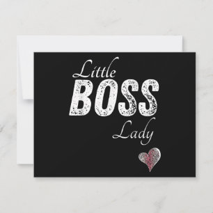 Little Boss Lady Baby Children Toddler Girl Short Holiday Card