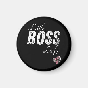 Little Boss Lady Baby Children Toddler Girl Short Magnet