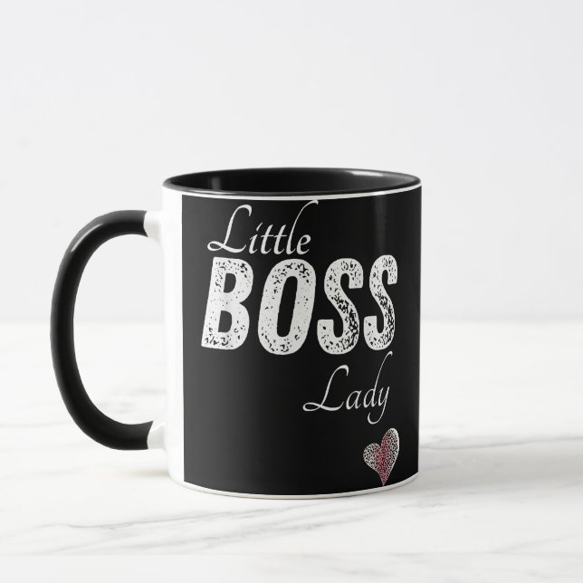 Little Boss Lady Baby Children Toddler Girl Short Mug (Left)