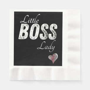 Little Boss Lady Baby Children Toddler Girl Short Napkin