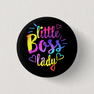 Little Boss Lady Girls Kids Daughter Baby mini bos 3 Cm Round Badge