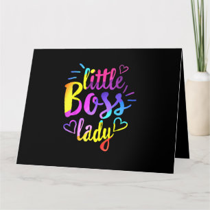 Little Boss Lady Girls Kids Daughter Baby mini bos Card