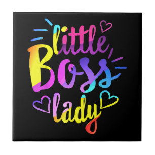 Little Boss Lady Girls Kids Daughter Baby mini bos Ceramic Tile
