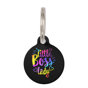 Little Boss Lady Girls Kids Daughter Baby mini bos Pet Tag