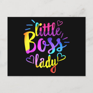 Little Boss Lady Girls Kids Daughter Baby mini bos Postcard