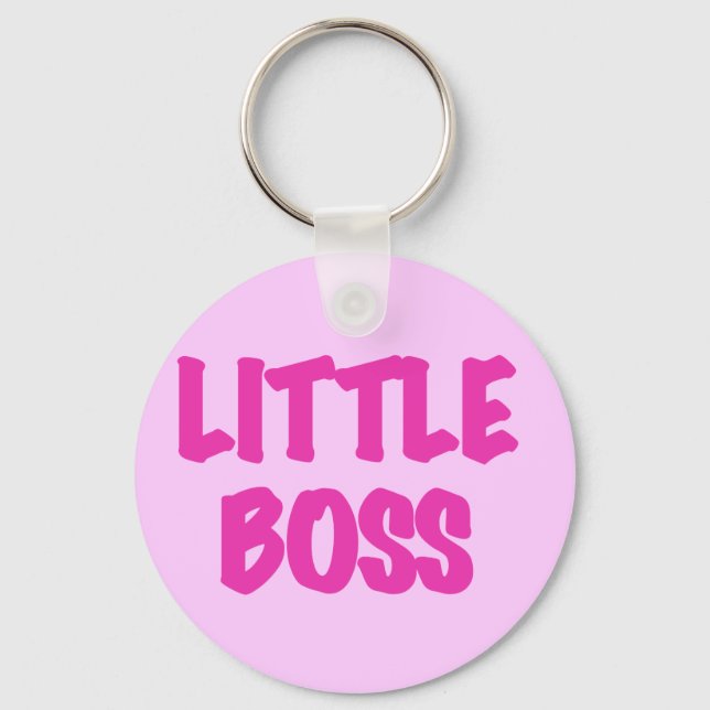 Little Boss - Pink Tshirts and Gifts Key Ring (Front)