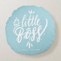 Little Boss Quote Modern Calligraphy Aqua Blue