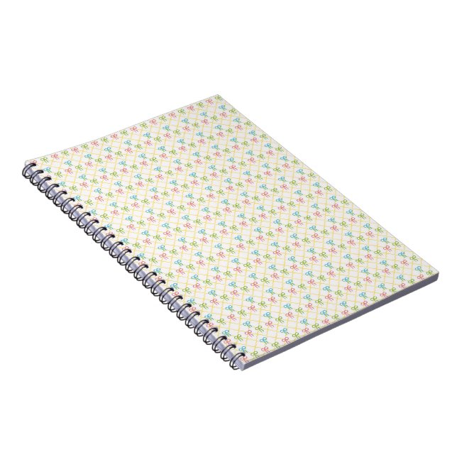 Little bows seamless pattern notebook (Right Side)