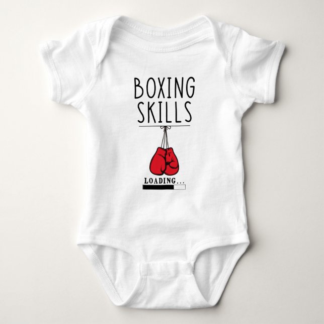 Little Boxer Baby - Boxing Skills - Punching Bodysuit (Front)