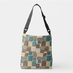 Little boxes of Hawaii -green brown Crossbody Bag