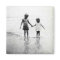 Little boy and girl holding hands magnet
