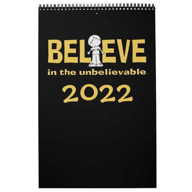 Little Boy as the "I" in Believe 2022 Calendar (Cover)