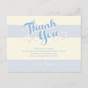 Little Boy Blue Baby Shower, Thank You Cards