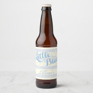 Little Boy Blue Baby Shower Wine Label