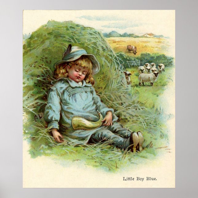 Little Boy Blue Nursery Rhyme Poster (Front)