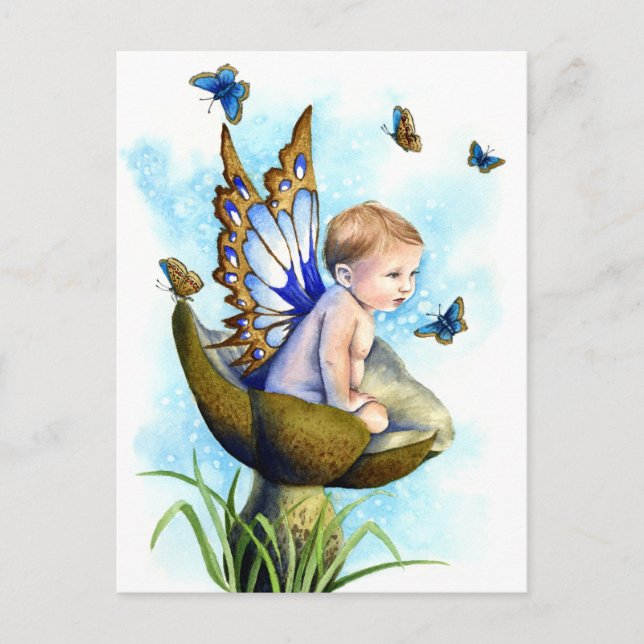 Little Boy Blue Postcard (Front)