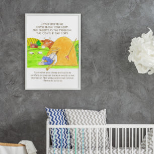 Little Boy Blue with Scripture Poster