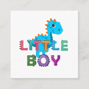 Little boy dino enclosure card
