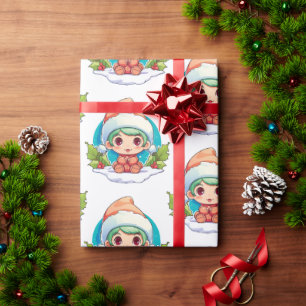 Little Boy Elf Xmas Magic Wrapping Paper