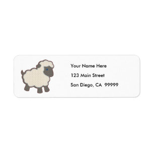 Little Boy Lamb Applique Address Label Return Address Label