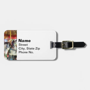 Little Boy on Carousel Luggage Tag