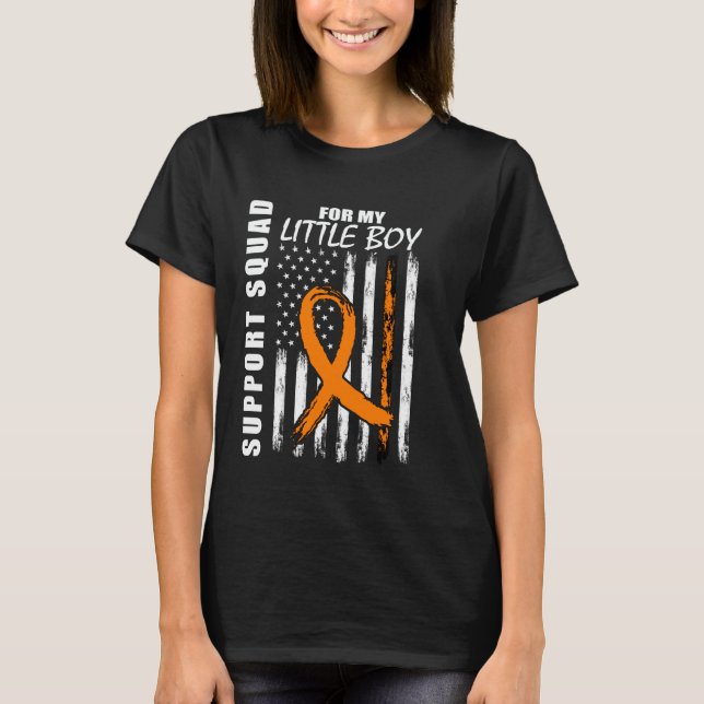 Little Boy Son Multiple Sclerosis Flag Supporter P T-Shirt (Front)