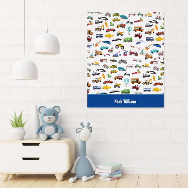 Little Boy Things That Move Vehicle Cars Kid Poster (Creator Uploaded)