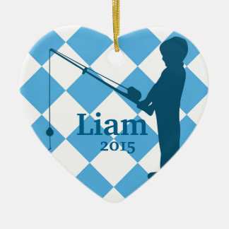 Little Boys Gone Fishing Ceramic Tree Decoration