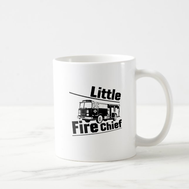 Little Boys Little fireman chief Firefighter Funny Coffee Mug (Right)