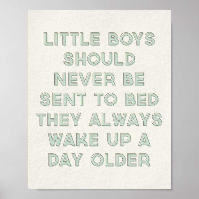 Little Boys Quote Print (Front)