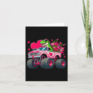 Little Boys Valentines Day Shirt Kids T Rex Pink R Card