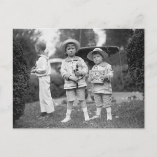 Little Boys with Toys, 1915 Postcard