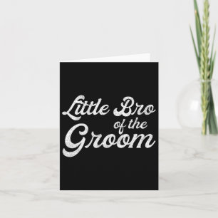 Little Bro Of The Groom Shirts For Boys Kids Card