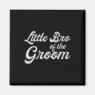 Little Bro Of The Groom Shirts For Boys Kids Magnet
