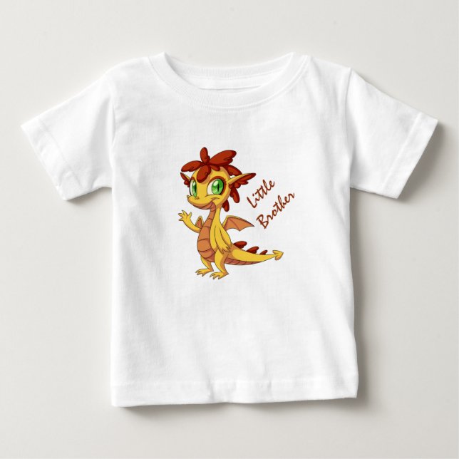 Little Brother Baby Fine Jersey T-Shirt/Dragon T-Shirt (Front)