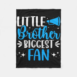 Little Brother Bigest Fan - Funny Cheerleading Che Fleece Blanket