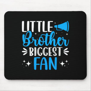 Little Brother Bigest Fan - Funny Cheerleading Che Mouse Pad