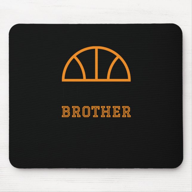 Little Brother Biggest Fan Basketball  Mouse Pad (Front)
