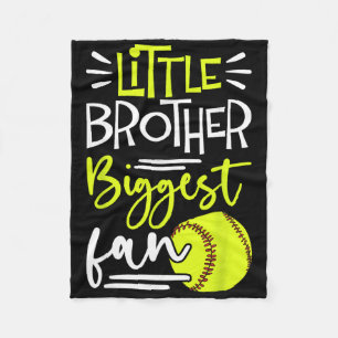 Little Brother Biggest Fan Softll, Softll Boys _3 Fleece Blanket