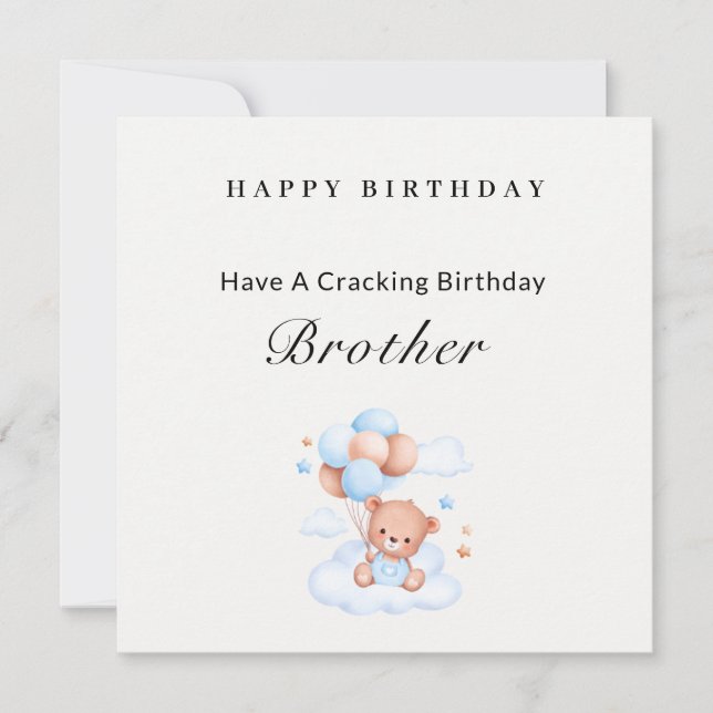 Little brother birthday card (Front)