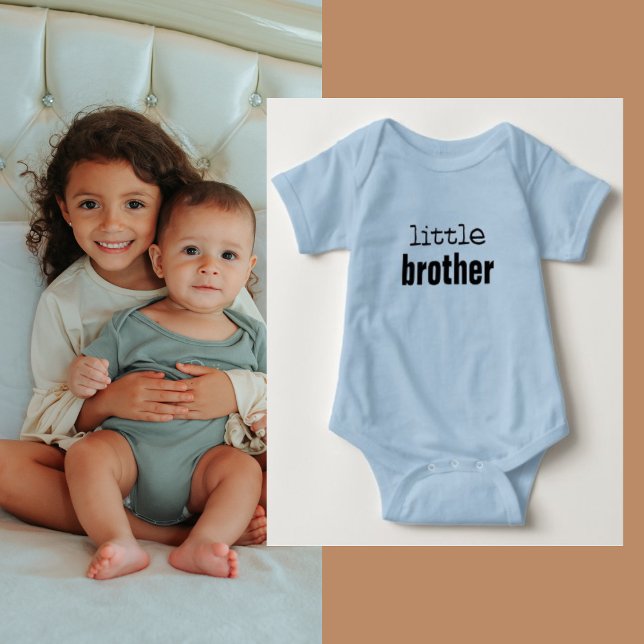 Little Brother Blue Baby Announcement Bodysuit (Creator Uploaded)