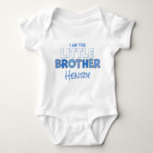 Little Brother Boy Cute Personalised Newborn Baby Bodysuit