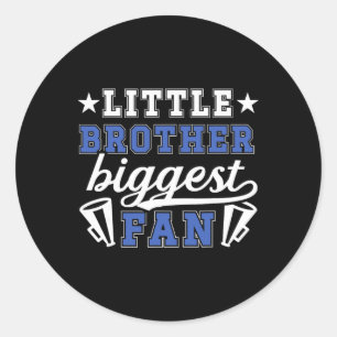 Little Brother Cheer Brother Of A Cheerleader Brot Classic Round Sticker