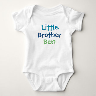 Little Brother Colorful Monogram Boys Baby  Bodysuit