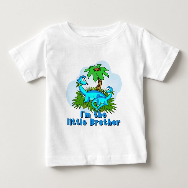 Little Brother Dinosaurs Baby T-Shirt (Front)